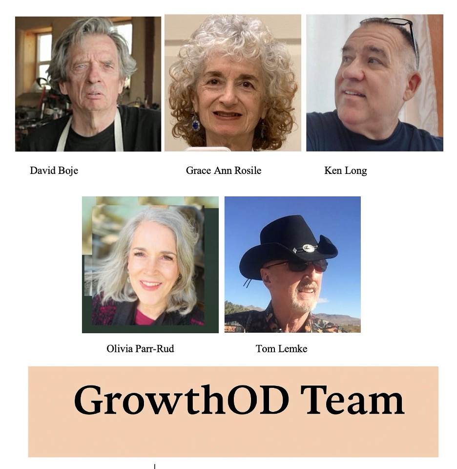 The GrowthOD
          Team: David Boje, Grace Ann Rosile, Olivia Parr-Rud, Tom
          Lemke, and Ken Long